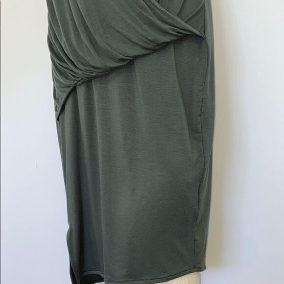 Athleta Dress Grecian Drape Forest Green Dress Excellent NWOT XS/Sm - Picture 4 of 8